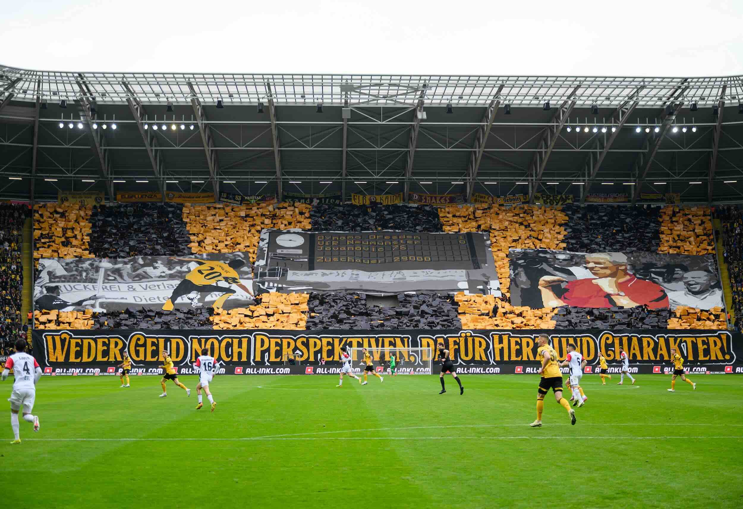 In Europa ungeschlagen: Kein anderer Fußball-Drittligist hatte in der Spielzeit 2023/24 einen höheren Zuschauerschnitt als Dynamo Dresden. (Foto: picture alliance/dpa | Robert Michael)